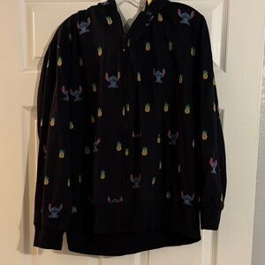 Disney Black Hoodie with Colorful Character Print LIGHTLY WORN
